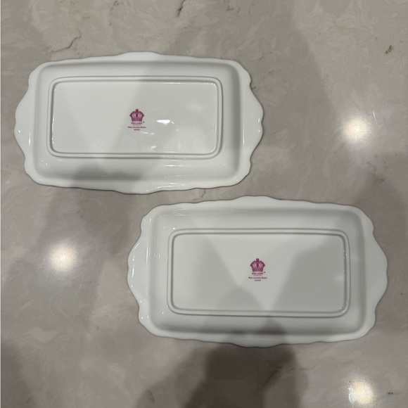 ROYAL ALBERT NEW COUNTRY ROSE SANDWICH TRAY 11 1/2” Set of 2 - Picture 5 of 8